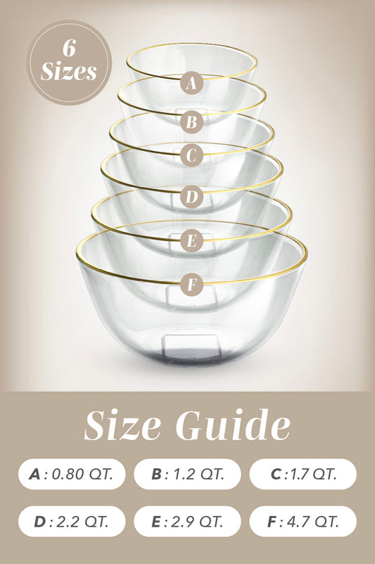 12PC Glass Mixing Bowls