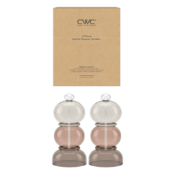 Cook With Color 2 Pc Salt and Pepper Shaker Set, Mocha Mist