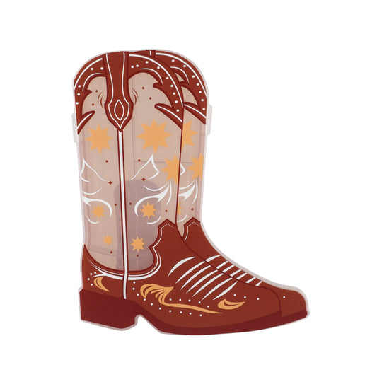 Cook With Color Cowboy Boot Shaped Snack Box with 4 Compartments Ð Texas Star Design
