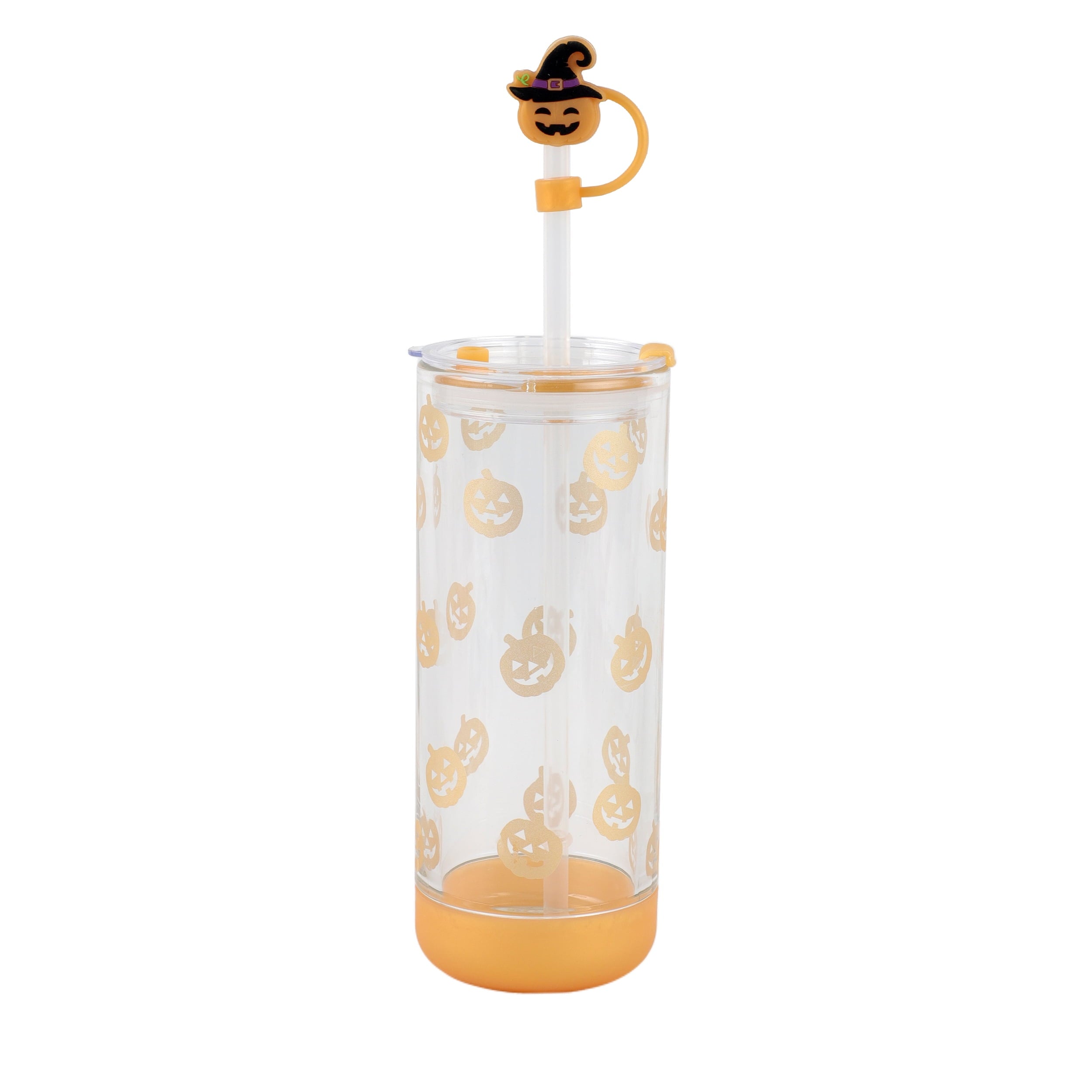 Cook With Color 20 oz Halloween Glass Water Bottle with Lid & Straw Ð ...