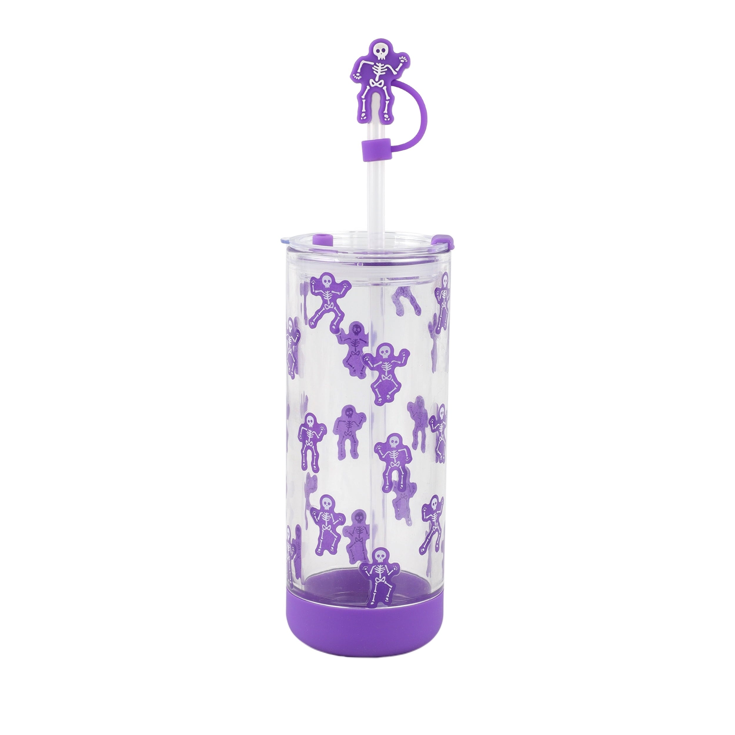 Cook&co Botl Cook With Color 20 oz Halloween Glass Water Bottle with Lid & Straw Ð ...