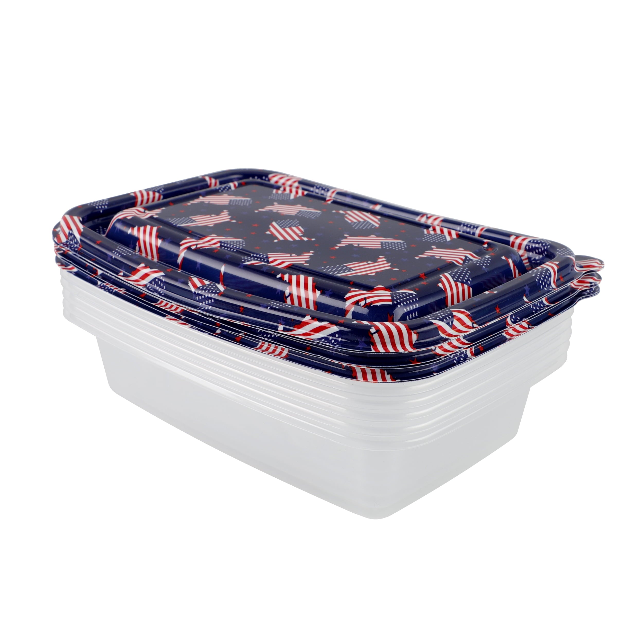 Cook With Color 12-Piece Food Storage Set with Patriotic USA Printed L ...