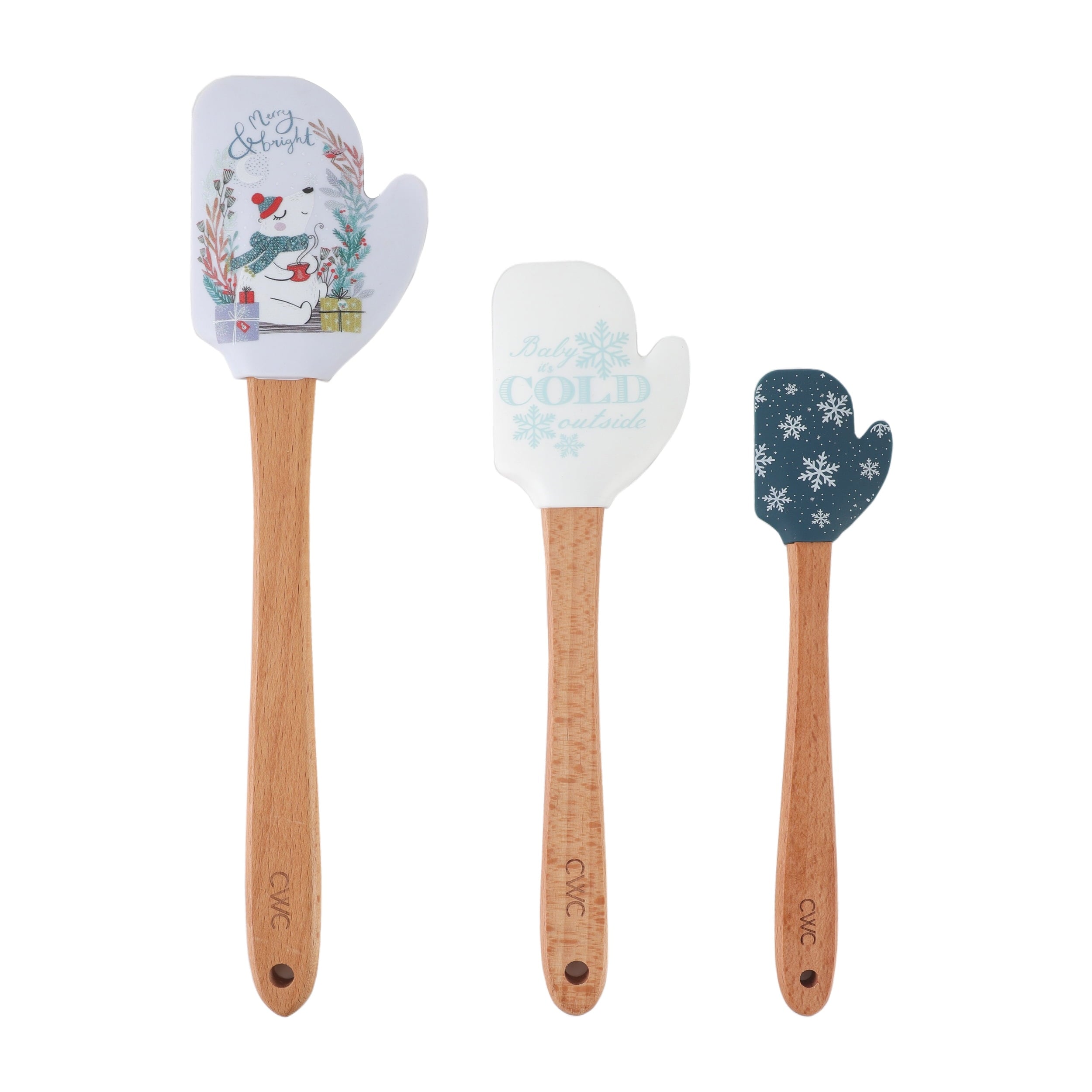 CWC 3PC MIT SPATULA SET 12+10+8-Blue Mitten – CookWithColor