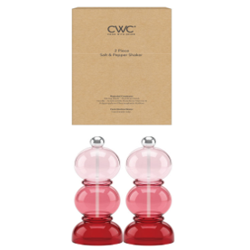 Cook With Color 2 Pc Salt and Pepper Shaker Set, Crimson Mist
