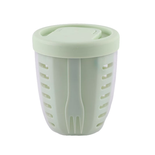 Cook with Color Berry Cup with Removable Colander and Fork, BPA-Free and Dishwasher Safe, Sage, Well Suited for Keeping Berries Fresh and Portable Transportation