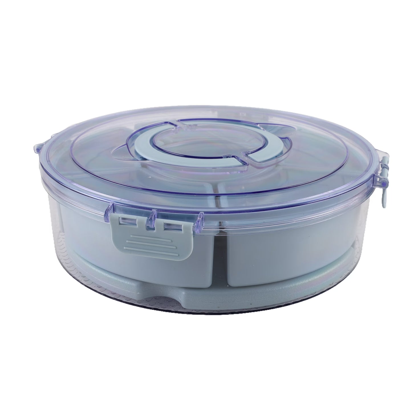 Cook with Color Rotating Snack Box with Ice Block and Carry Handle, Portable Compartments, Blue, Designed to Help with Packed Lunches and Daily Commutes