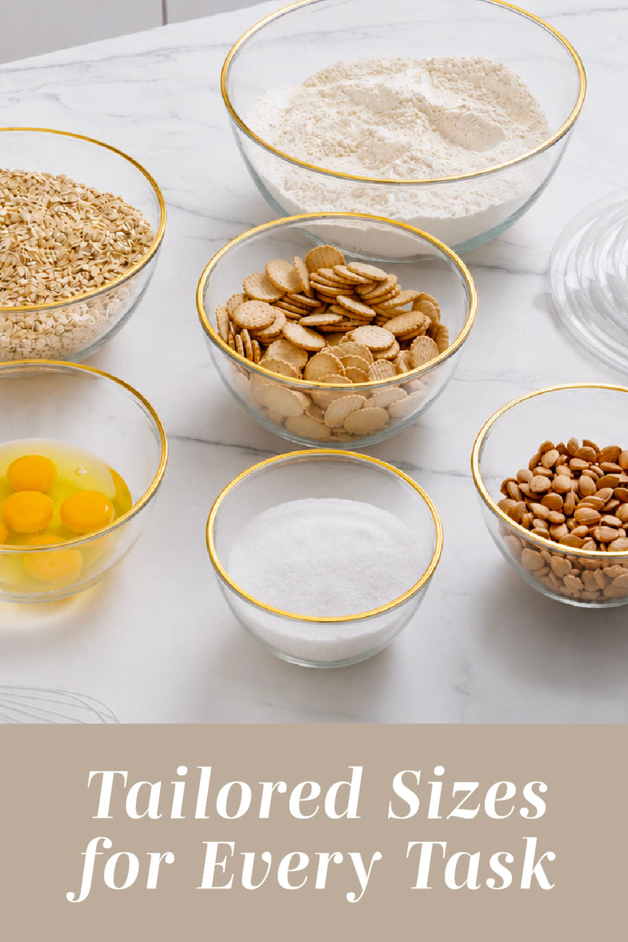 12PC Glass Mixing Bowls