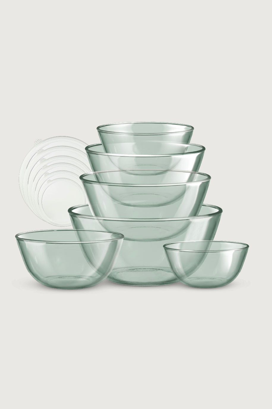 Colored Glass Mixing Bowls
