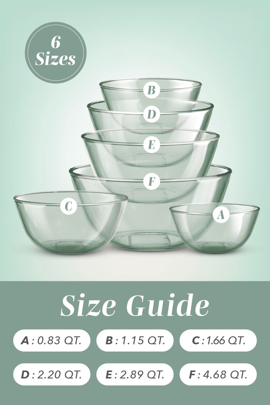 Colored Glass Mixing Bowls