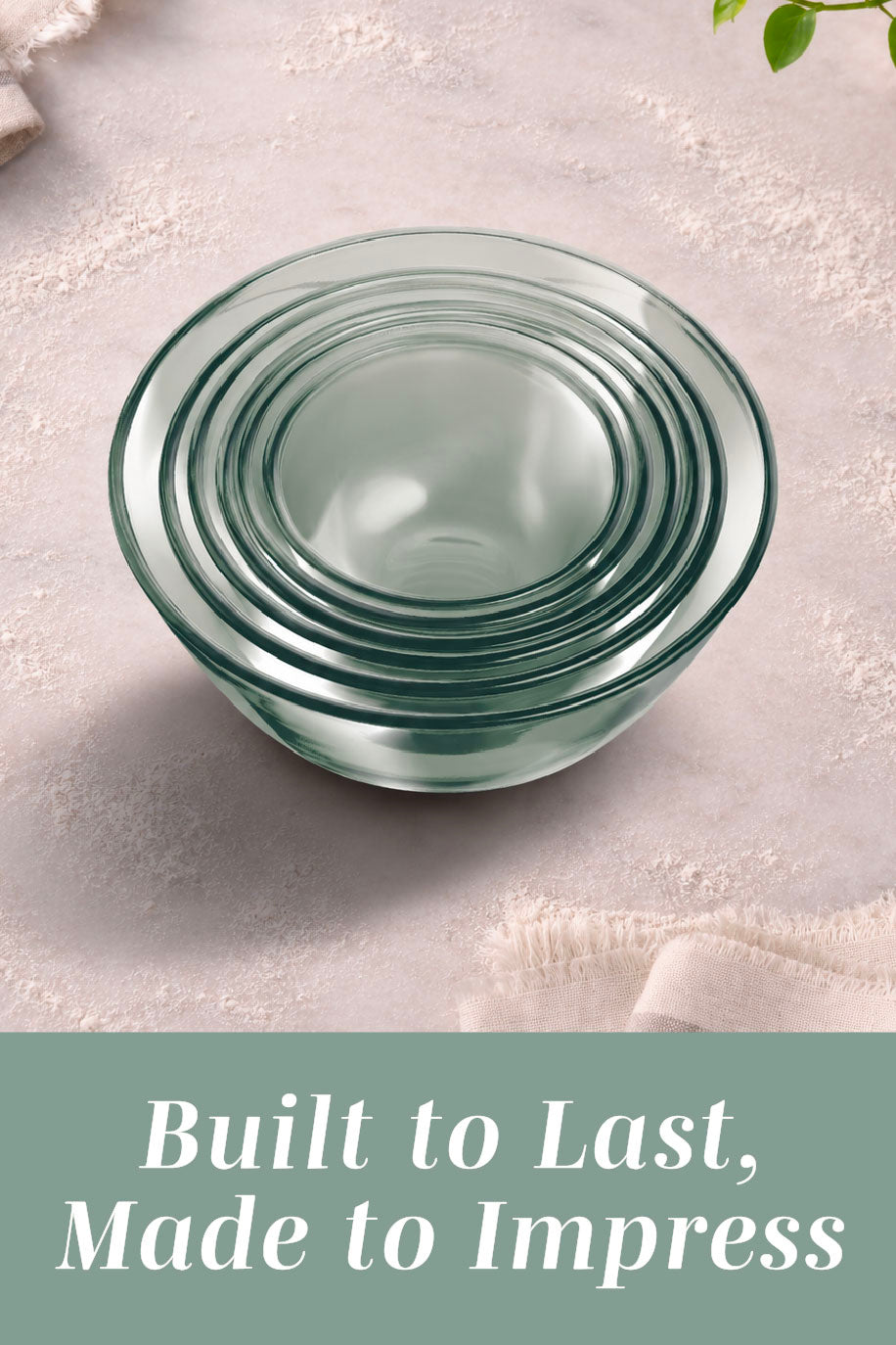 Colored Glass Mixing Bowls