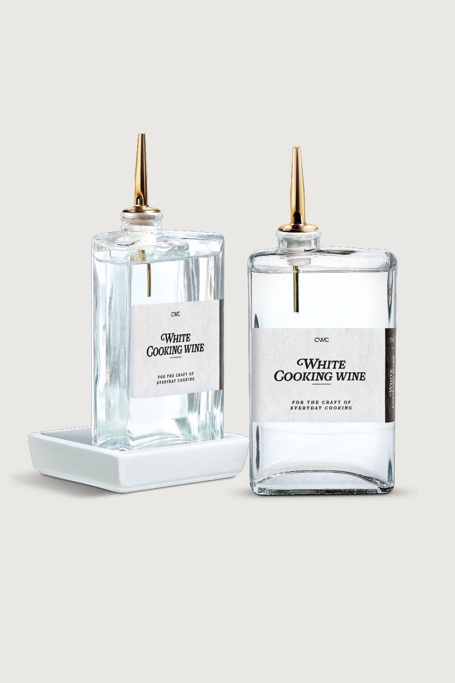 4-Pack Fluted Square Oil Bottles
