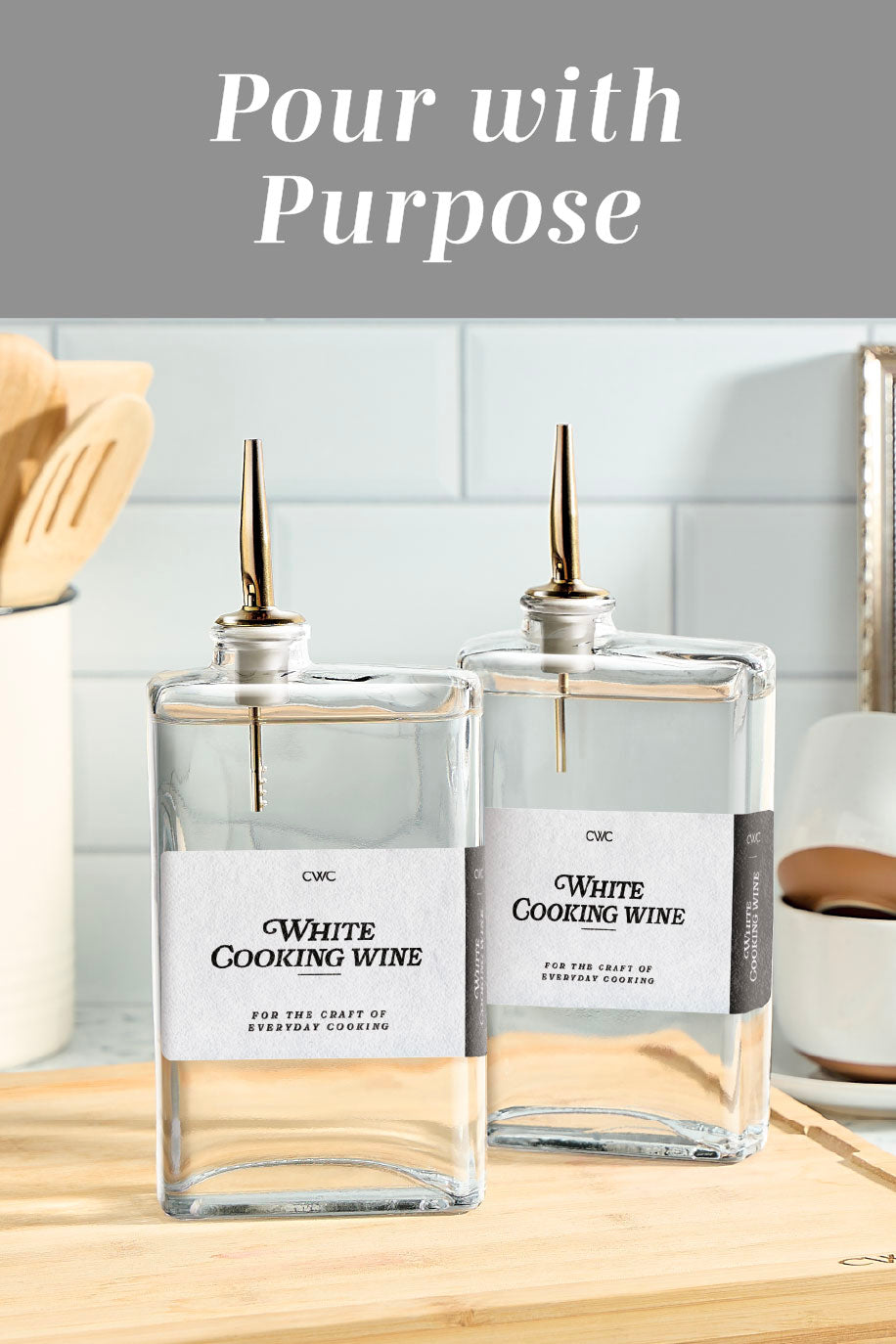 4-Pack Fluted Square Oil Bottles