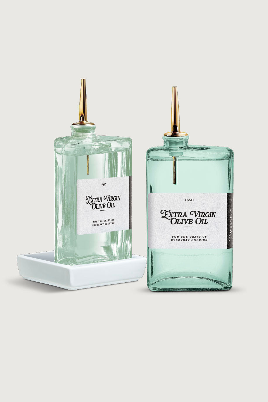 4-Pack Fluted Square Oil Bottles