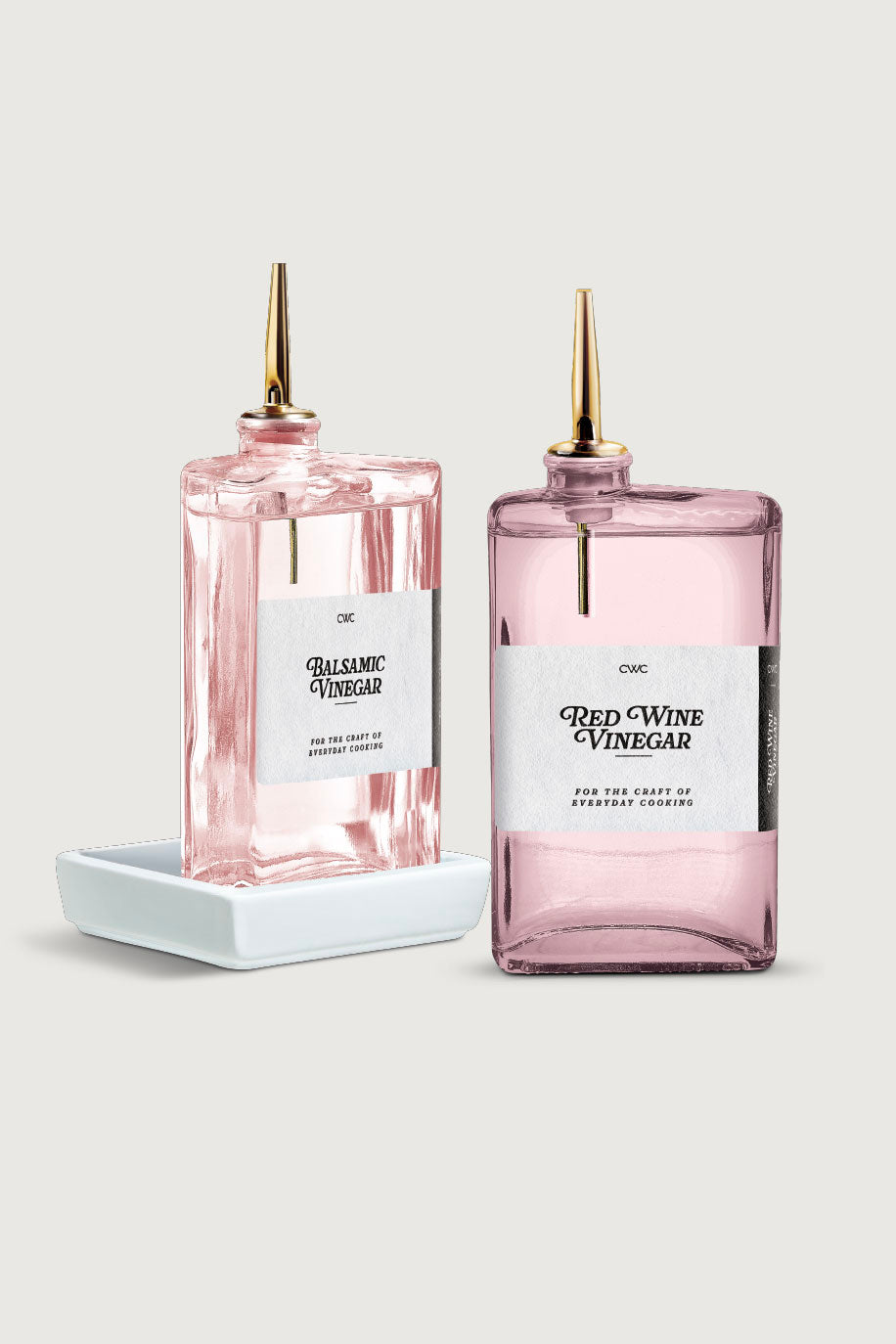 4-Pack Fluted Square Oil Bottles