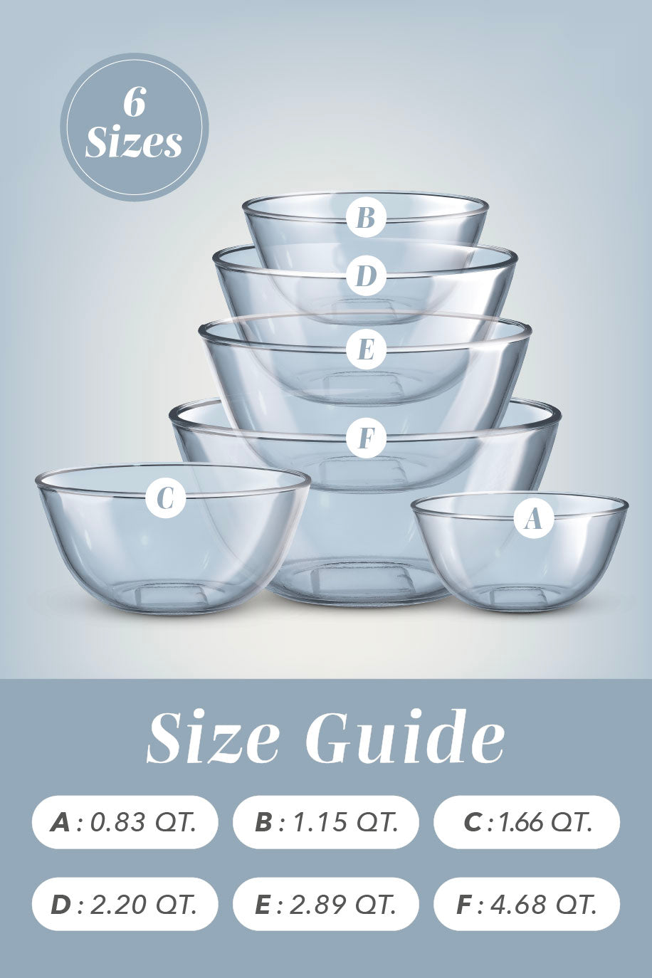 Colored Glass Mixing Bowls