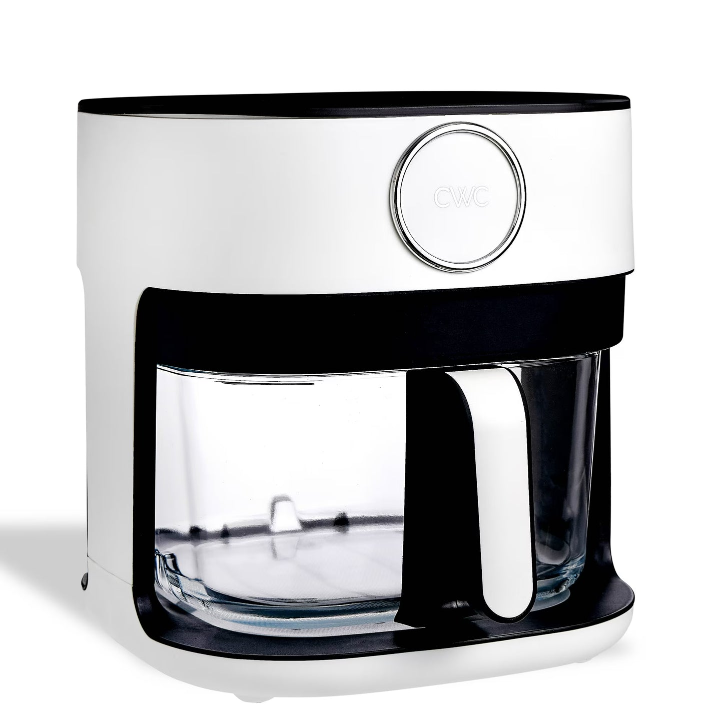 Cook With Color Air Fryer, 5.5Qt Glass Air Fryer, 1400W, 8 Presets, White