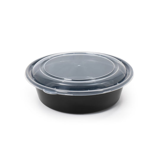 Mainstays 5-Pack Round Meal Prep Containers with Lids, 1L, BPA-Free, Microwave & Dishwasher Safe