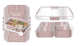 Cook With Color Mini Snack Boxes, 2-Pack Ð 4-Compartment Food Storage ...