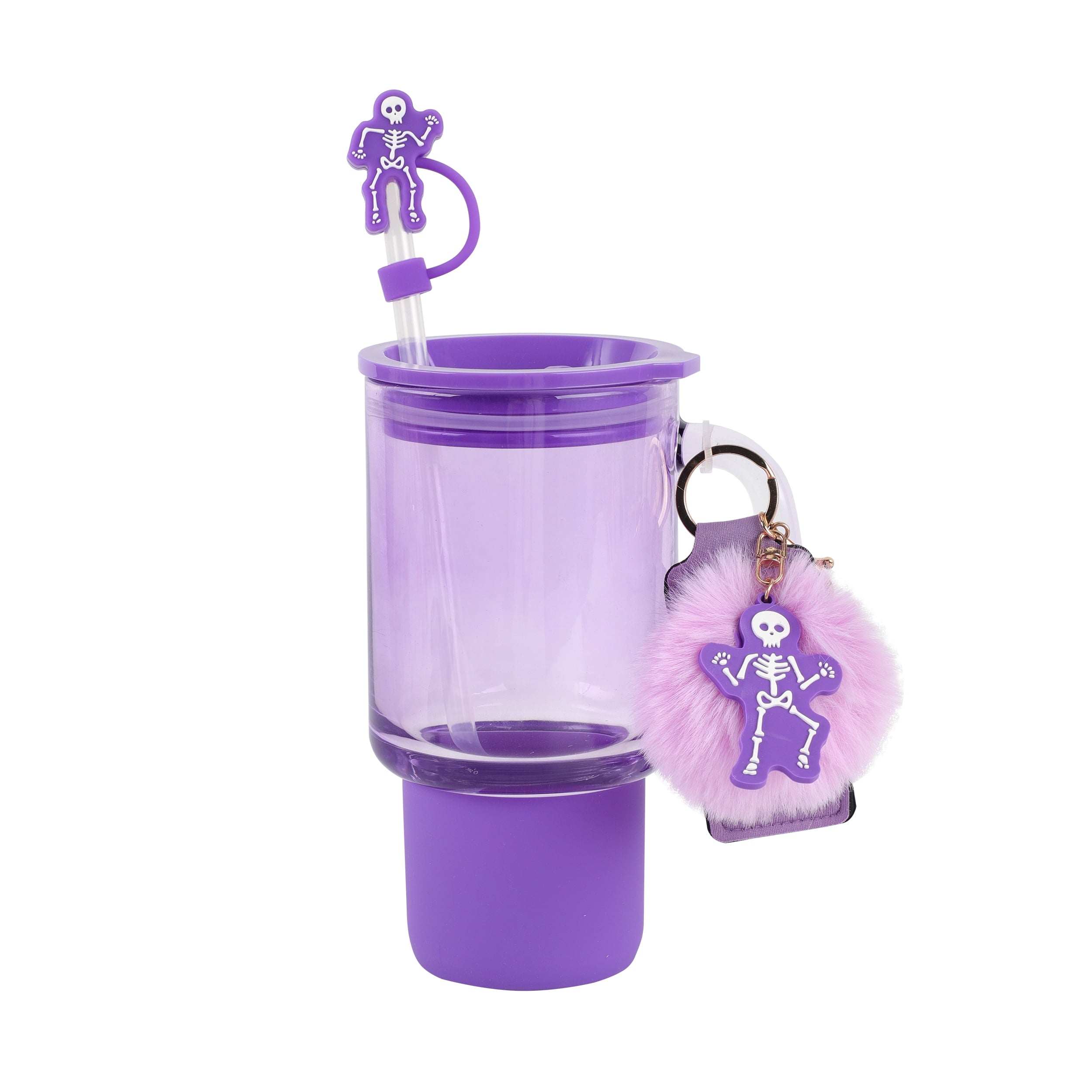 Cook With Color 24 oz Halloween Glass Water Bottle with Lid & Straw Ð ...