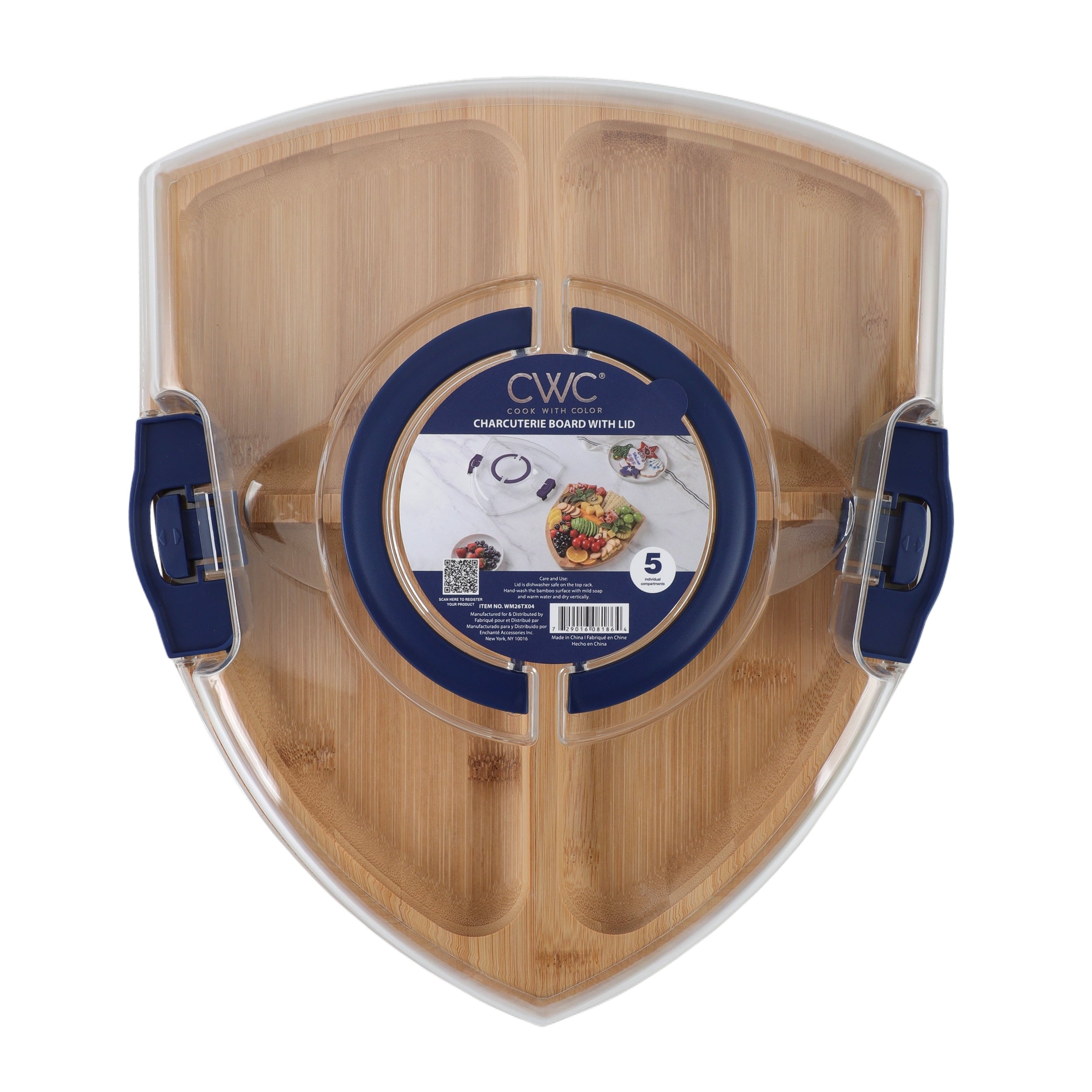 Cook With Color Texas Shield Shaped Charcuterie Board with Cover Ð 4 C ...