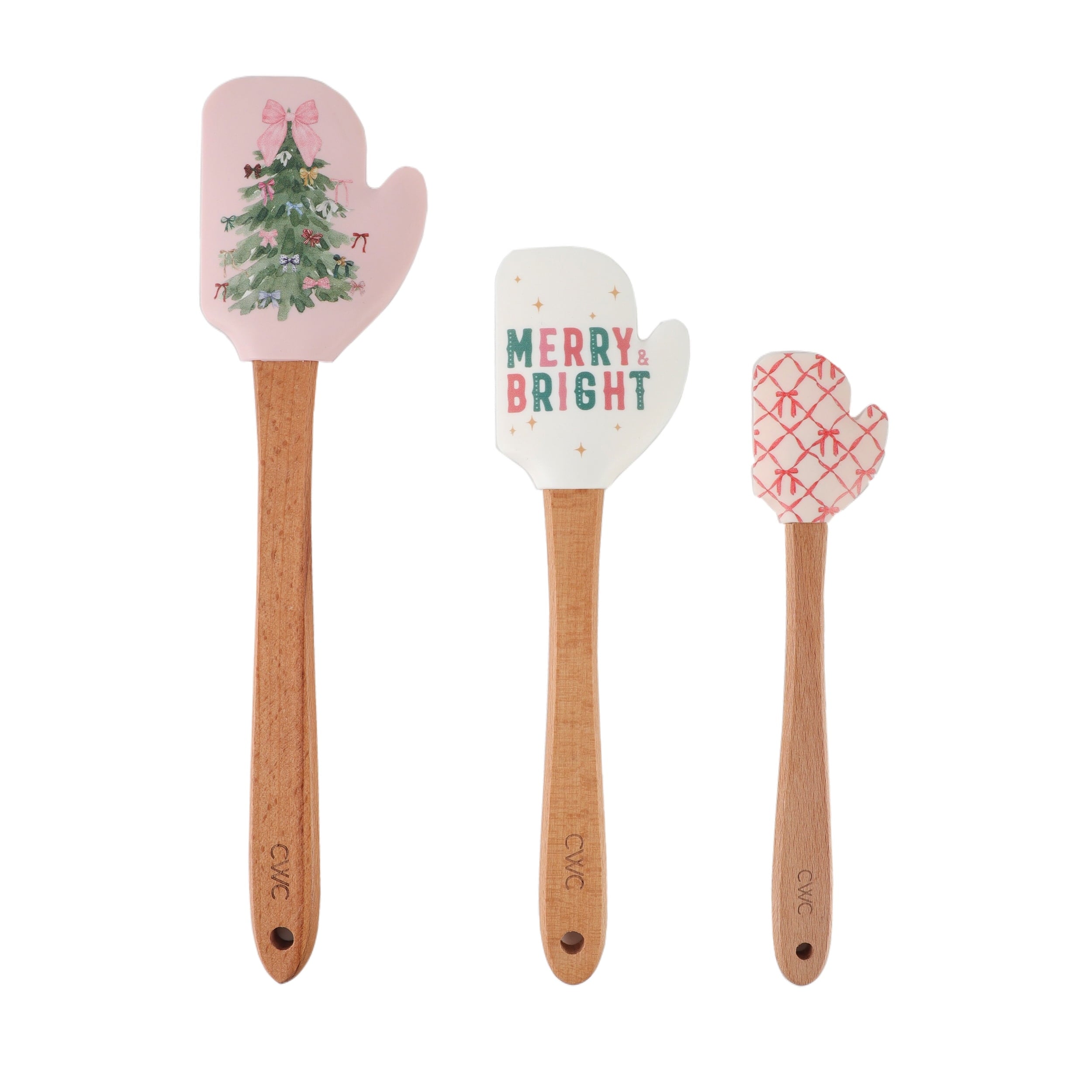 CWC 3PC MIT SPATULA SET 12+10+8-Pink Tree – CookWithColor