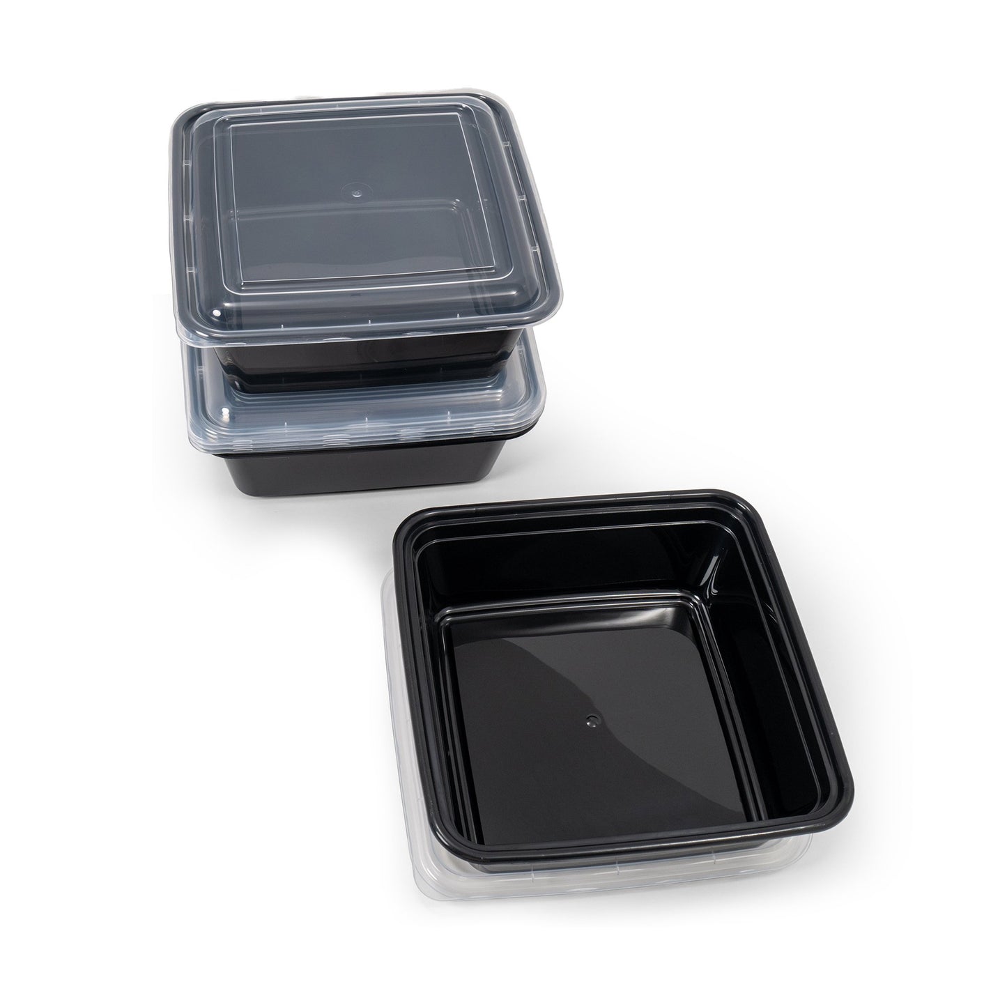Mainstays 5-Pack 8-Cup Tall Square Meal Prep Containers with Lids, BPA-Free, Microwave & Dishwasher Safe